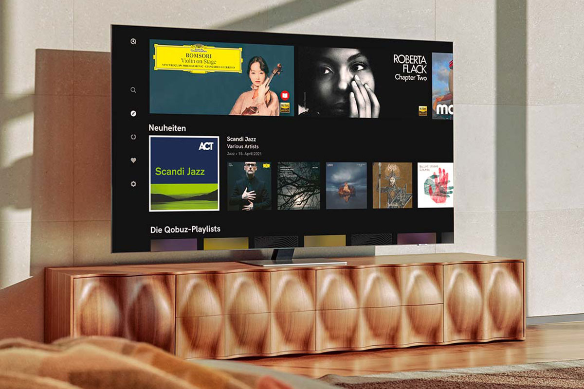 Foto © Xandrie SA | Qobuz Smart TV App nunmehr auf Samsung Smart TVs